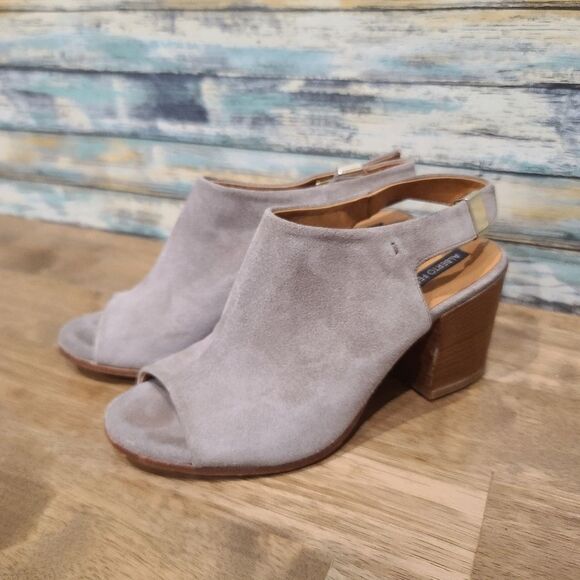 Alberto Fermani Peep Toe Block Heels - Picture 2 of 6